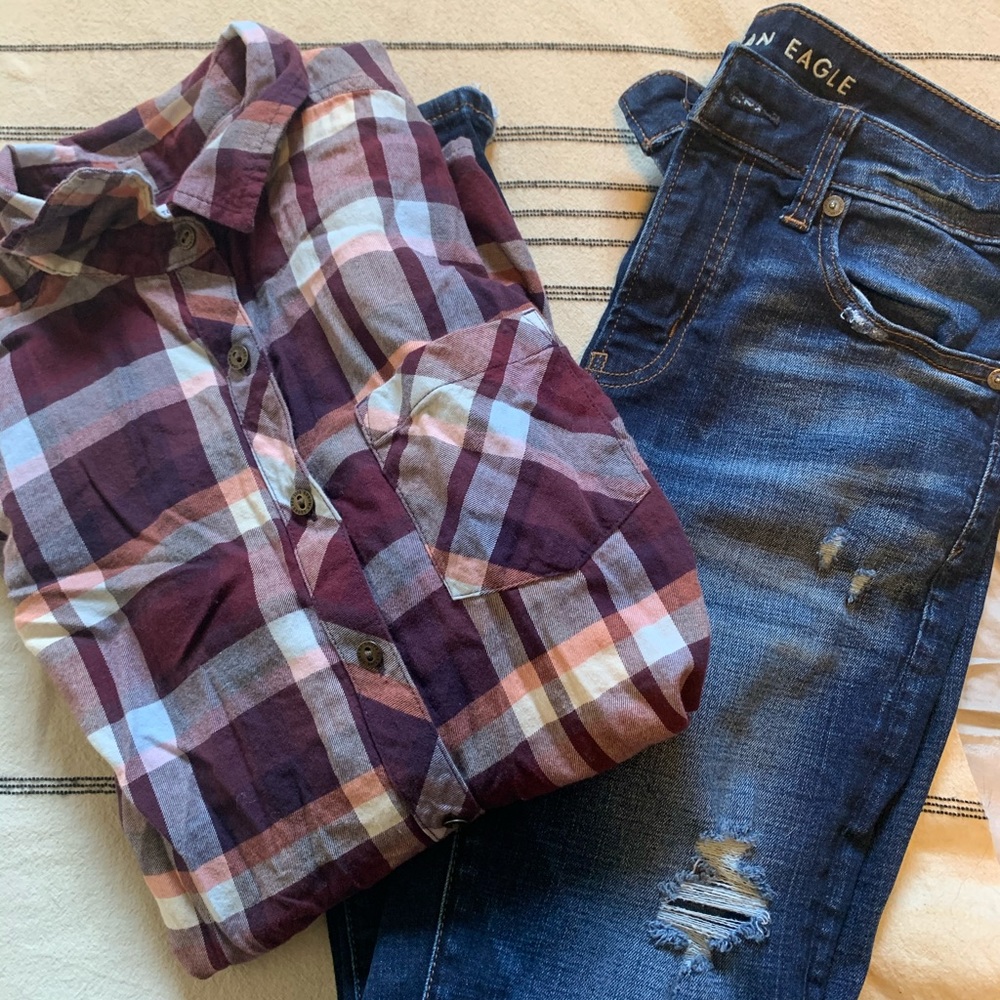 Plaid button up